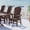 Dark Brown, variant on WestinTrends Malibu Patio Dining Chairs, All Weather Poly Lumber Adirondack Outdoor Chairs Restaurant Bistro Chairs Support 350 LBS, Ergonomic Curved Seat for Comfort, Black