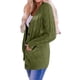 thumbnail image 3 of Suéter de Punto de Larga para Mujer, Otoño 2025, Cárdigan Abierto con Botones, Prenda Exterior Holgada Verde 5XL, 3 of 8