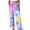 Purple, variant on Inleife Women Wide Leg Printed Loungewear Pants, Elastic Drawstring Waist Casual Long Pants with Side Pockets for Daily Wear Purple L