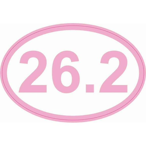 4.5in x 3in Pink Marathon 26.2 Running Run Bumper Sticker Vinyl Decal Stickers Decals