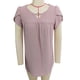 thumbnail image 2 of Camiseta de verano para mujer camisetas de manga corta con pétalos holgados de color puro estilo informal calado transpirable para exteriores ANGGREK Otros, 2 of 3