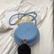 thumbnail image 5 of Bolsas cruzados con forma de sombrero, Bolso tejido informal para mujer con lazo para fiestas navideñas (azul), 5 of 8