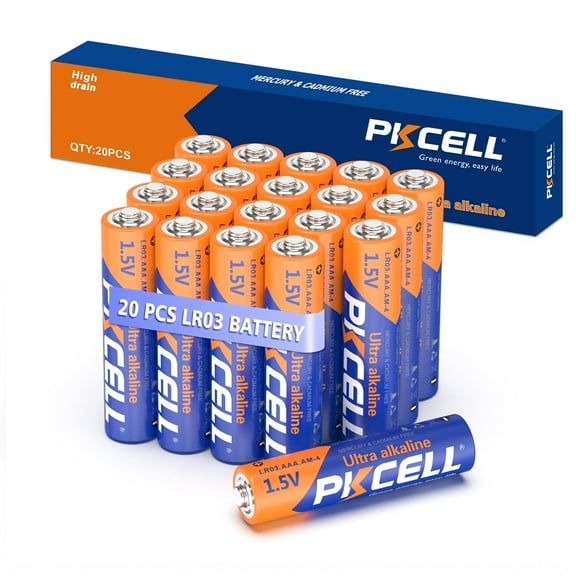 PKCELL AAA Batteries, 20PCS 1.5V Triple A Alkaline Batteries