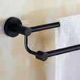 thumbnail image 4 of SHOWERORO Wall Mounted Bathroom Towel Rack Black Stainless Steel Hanger 1Pcs, 4 of 7
