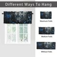 thumbnail image 6 of Tiger Valance Curtain for Kitchen Wild Animal Blue Rose Tiger Romantic Floral Window Valance for Living Room Bedroom, Kitchen Valance Rod Pocket Window Curtain 54 by 18 in, 1 Panel, 6 of 6