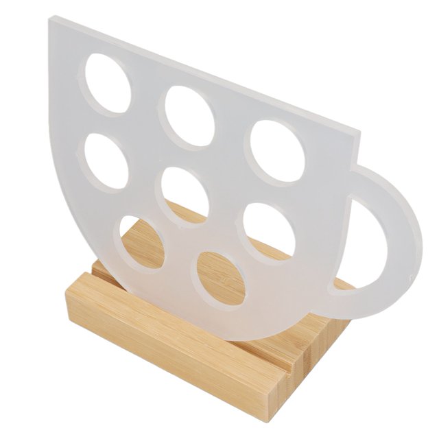 Soporte Para Cápsulas De 8 Agujeros, Soporte De Exhibición De Cápsulas De Café De Estabilidad Acrílico Resistente Al Desgaste Ligero Para El Hogar Para La Tienda De Postres ANGGREK Acrylic Capsule Coffee Holder