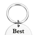 thumbnail image 7 of Tnobhg Stainless Steel Keychain Dad from Son Best Dad Ever Keychain Gift Double Sided Letter Print Keyring Valentine Day Heartwarming Gift, 7 of 7