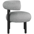thumbnail image 4 of Meridian Furniture Bordeaux Grey Boucle Fabric Accent Chair, 4 of 35