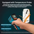 Tilswall Digital Infrared Thermometer, 58°F to 1472°F(50800°C), Non