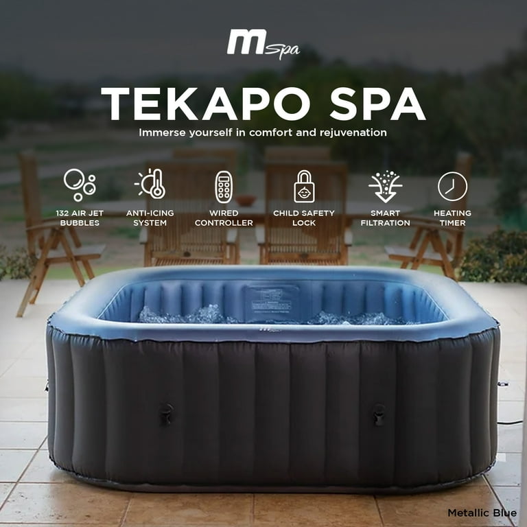 MSpa Square Inflatable Bubble Spa with Energy Efficient Cover