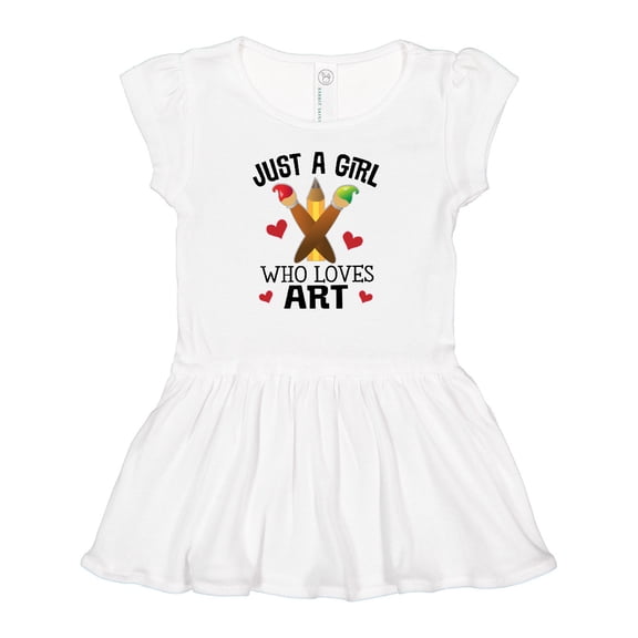 Inktastic Artist Just A Girl Who Loves Art Girls Baby Dress