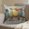 thumbnail image 2 of Watercolor Birds Pillows Decorative Throw Pillows,Hand-Painted Oil Painting Rustic Birds Lumbar Pillow Cases,Cute Colorful Spring Summer Decorations for Home Couch Sofa Outdoor, 2 of 5