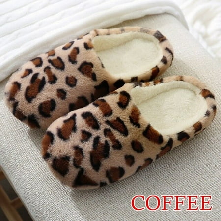 

QWZNDZGR Autumn Winter Indoor Cotton Slippers With Fleece Warm Non-slip Soft Bottom Home Slides Women Stripes Shoes Classic Men Slippers