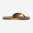 thumbnail image 1 of Hari Mari Men's Fields Leather Memory Foam Arch Support Flip Flops Bourbon - 1031-134, 1 of 5