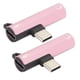 thumbnail image 2 of Adaptador 2 en 1 Tipo C, 2 Cable Piezas de Carga de Audio Cargador Distribuidor de Auriculares Conector de 3,5 mm Adaptador de Auriculares y Cargador para Moto Z, 2 of 7