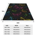 thumbnail image 3 of Bixox Fleece Blanket Butterfly Pattern Super Soft Double-Sided Microfiber Flannel Blanket for Sofa, Bed, Couch,Suitable for All Seasons - 50"x40", 3 of 5