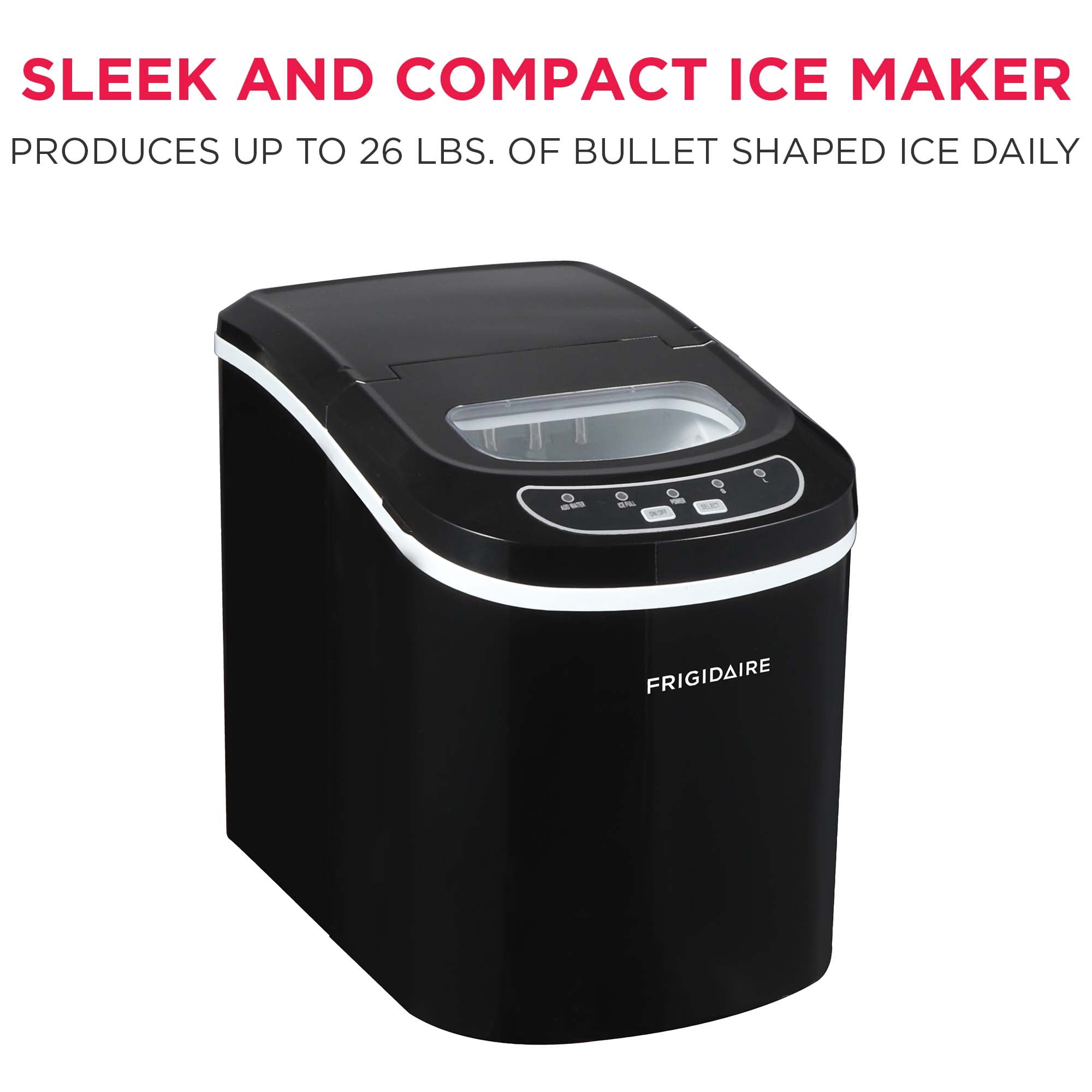 Frigidaire 26 lb. Countertop Ice maker EFIC102, Black