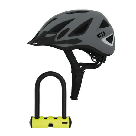 Abus Urban-I Ventilated Bike Helmet with Taillight and U-Lock Kit, Large, (Best Ventilated Bike Helmet)