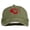 Dark Green, variant on Outline Image of a Parrot Embroidered Washed Cap - Stone OSFM
