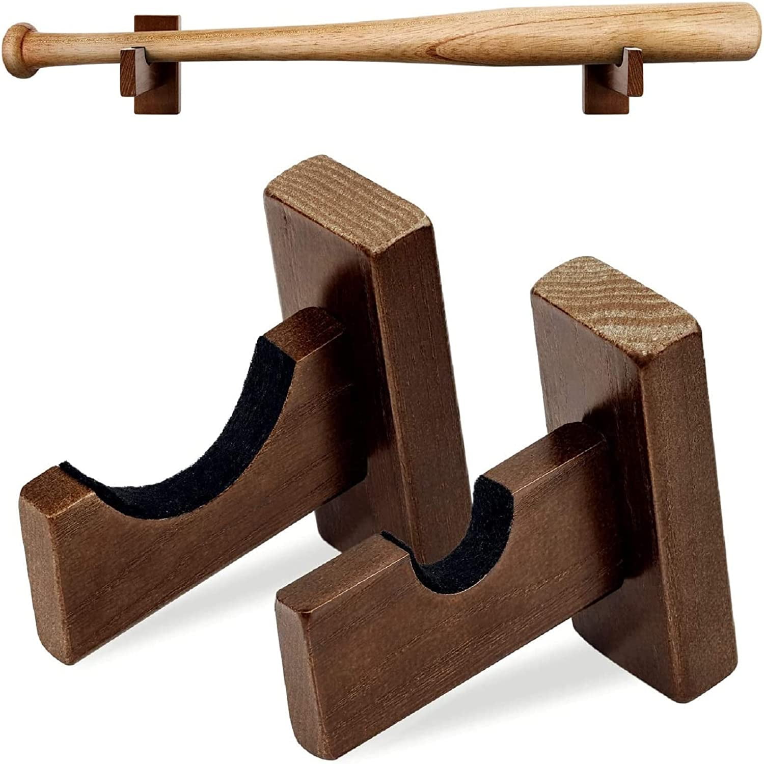 Baseball Bat Display Wall Mount, Softball Bat Rack for Horizontal