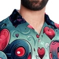 thumbnail image 5 of Love Men's Printed Button Down Short Sleeve Casual Summer Beach Shirt - Unisex, 5 of 6