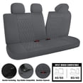 thumbnail image 4 of Juego completo de fundas para asientos de coche CAROMOP, piel sintética, color gris, 4 of 9