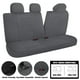 thumbnail image 4 of Juego completo de fundas para asientos de coche CAROMOP, piel sintética, color gris, 4 of 9