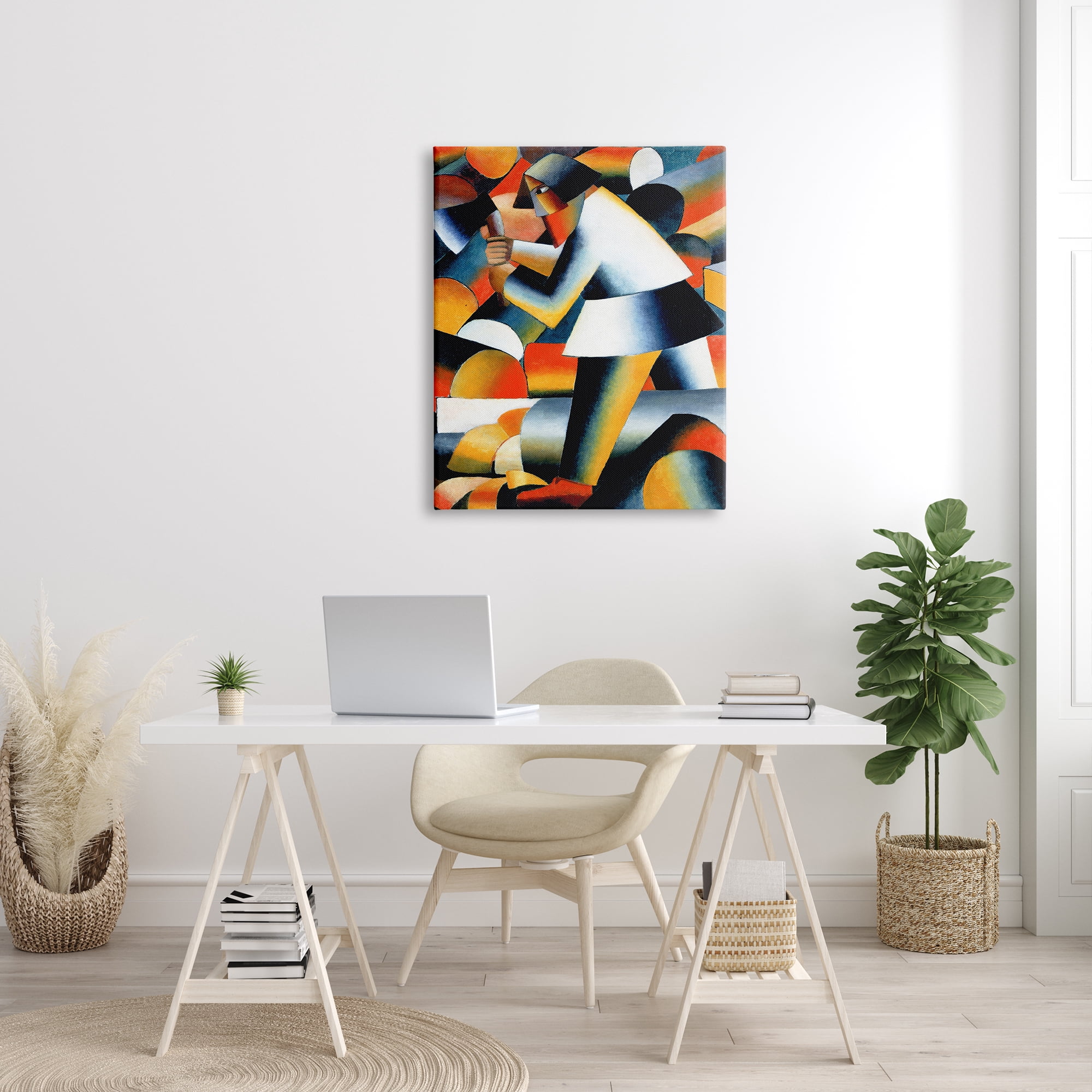 Stupell Industries Farmer Kazimir Melevih Classic Abstract Painting Painting Gallery Wrapped Canvas Print Wall Art, Design by one1000paintings