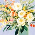 thumbnail image 2 of Borges, Victoria 12x12 Black Ornate Wood Framed with Double Matting Museum Art Print Titled - Garden Rose Bouquet I, 2 of 4