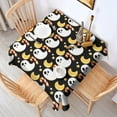thumbnail image 2 of Halloween Square Tablecloth 42x42in(107x107cm) – Waterproof Polyester Printed Table Cover, Wrinkle Resistant & Washable for Kitchen Dining Picnic Party Decor, Pattern-V5-26, White, 2 of 6