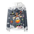 thumbnail image 5 of WILLBEST Sudadera Deportiva para Mujer, con Capucha Estampada, Manga Larga, Corte Holgado, Estilo Casual, Ideal para La Temporada Navideña confeccionada En Tela Suave y Cálida Grande, 5 of 5