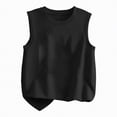 thumbnail image 6 of NIEWTR Girls' Loose Crew Neck Tank Tops Sleeveless Casual Summer Wide Strap Blouse Tees(Black,6-7 Years), 6 of 6