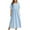 Blue, variant on Meichang Cotton Linen Summer Midi Dresses for Women 2024 Vacation Tunic Dresses Solid Crew Neck Short Sleeve Dresses Casual Swing Work Dresses Black M