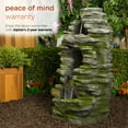 thumbnail image 3 of Alpine Corporation WIN1648 LED Lights Resin Stacked Stone Rainforest Fountain, Gray, 3 of 11