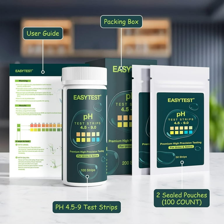 PH Test Strips 200 Count With 4 Colorimetric Blocks - Wide Range 0-14 For Water, Soil, Soap, Food & More