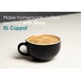 thumbnail image 3 of Large Ceramic Coffee Cup Set Of 2 - Black, 350ml Each | Cappuccino Cup With Glossy Finish | Large Ceramic Coffee Cup | Premium Stoneware Coffee Cup | Microwave Safe - XL Cuppa, 3 of 5