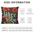 thumbnail image 6 of Nawypu  Red Geranium Flower Decorative Throw Pillow Covers 2pcs Sweet Home Floral Bloom Spring Summer Cushion Case Decor, Live Laugh Love Plant Botanical Decoration for Sofa Couch, 6 of 6