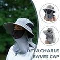 thumbnail image 4 of Detachable Eaves Cap Wide Brim Face and Neck Protection Sun Hat✨w E6H3, 4 of 5