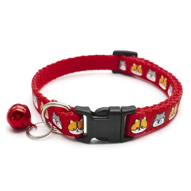 Collar ajustable antipérdida con estampado de dibujos animados para mascotas en aventuras al aire libre ▲п νр S3S8