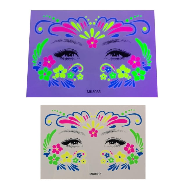 SharkTRUE Glowing Princess Face & Body Paint: Safe, Waterproof, Easy-to-Use Tattoo Effect for Kids' Fun