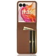 thumbnail image 3 of Allytechgroup Wallet Case for Motorola Moto Razr 2024, Premium PU Leather Slim Fit Cards Holder Shockproof Protective Anti-Scratch Lightweight Phone Case for Moto Razr 2024, Brown, 3 of 5