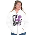 thumbnail image 3 of Lets Get Kraken Nautical Octopus Unisex Fleece Graphic Zip Up Hoodie Brisco Brands 2X, 3 of 5