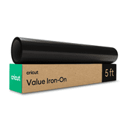 Cricut Value Iron-On Heat Transfer Vinyl Roll, 12 in x 5 ft - Black