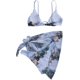 thumbnail image 2 of Conjunto de bikini de 3 piezas con efecto tie dye para mujer, traje de baño con pareo, falda playera, 2 of 5
