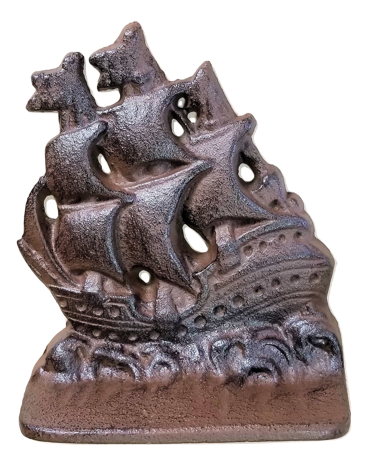 Cast Iron Sailing Ship Bookends Heavy Heirloom