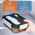 thumbnail image 3 of Fiambrera Bento con cuchara, caja de almacenamiento de alimentos de plástico con 3 compartimentos, 3 of 6