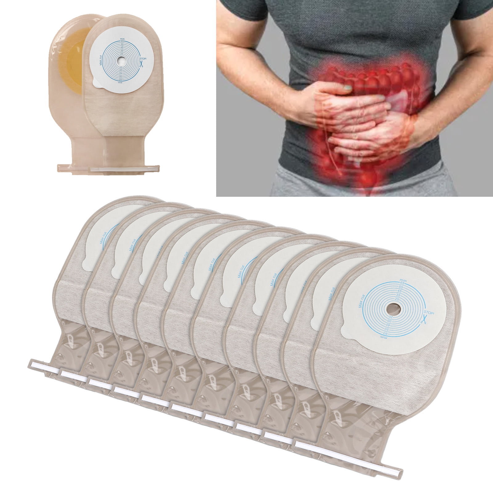 Ostomy Bag Supplies, Disposable Colostomy Bag For Stoma Care