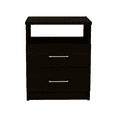 thumbnail image 3 of Nightstand 20"H, Two Drawers, One Shelf, Superior Top, Black, 3 of 4