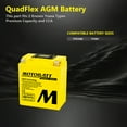 thumbnail image 6 of MBTX7U Motobatt 12V 130 CCA 8AH AGM Battery Replaces Yuasa YTX7L-BS, YTZ8V, 6 of 8