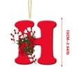 thumbnail image 3 of Adornos navideños personalizados con letras | 26 colgantes del alfabeto para decorar las fiestas | Adornos colgantes de acrílico con símbolos navideños, 3 of 3
